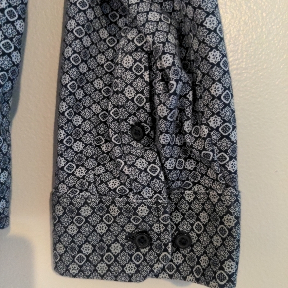 English Laundry Shirt Mens 2XL Blue geometric Soft Cotton Long Sleeve NWOT - Picture 10 of 10